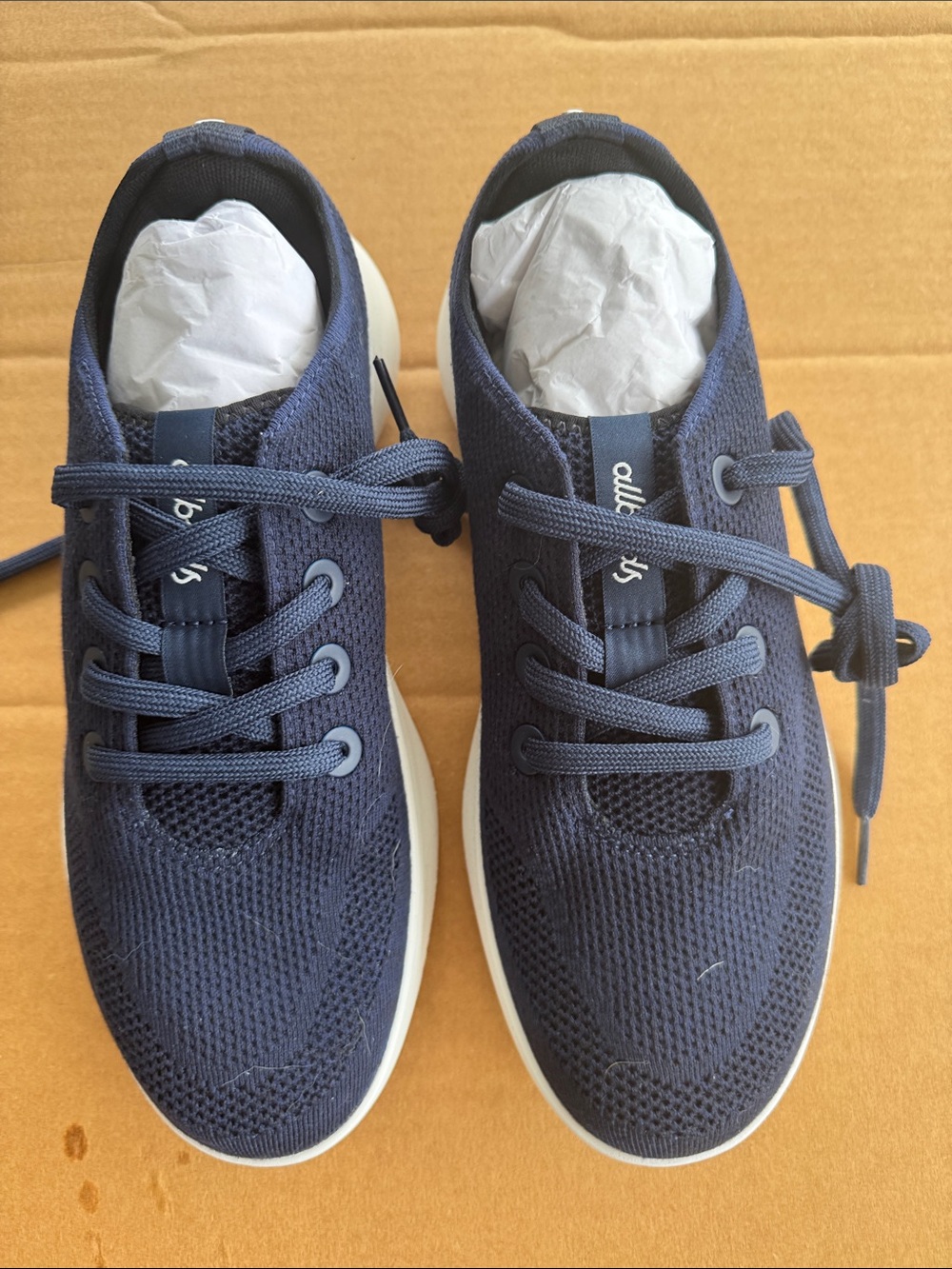 allbirds Navy Knit Athletic Sneakers